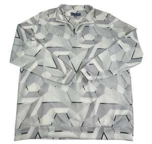 USA Palm Pullover Men’s XL Gray Geometric 1/4 Zip Long Sleeve
